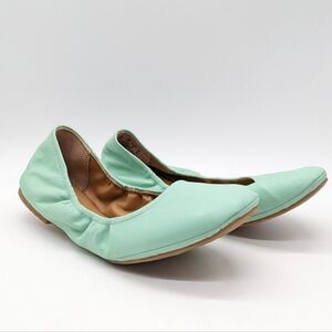 Eureka Audrey light mint green leather ballet slip on shoe 8
